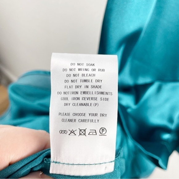 Bronx and Banco Monica Ruffle Asymmetrical Gown in Blue Formal Black Tie Dress - Picture 10 of 12